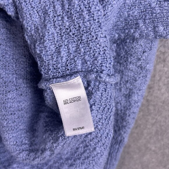 J.Jill Cardigan Women Small Blue Slub Textured Button Front V-Neck Comfy Casual - Picture 8 of 11